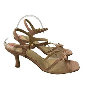 Chinese Laundry Juicy Square Toe Blush Bridal Wedding Kitten Heel Sandal 10W New